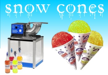Hire our Snow Cone machine as part of a great package deal!
